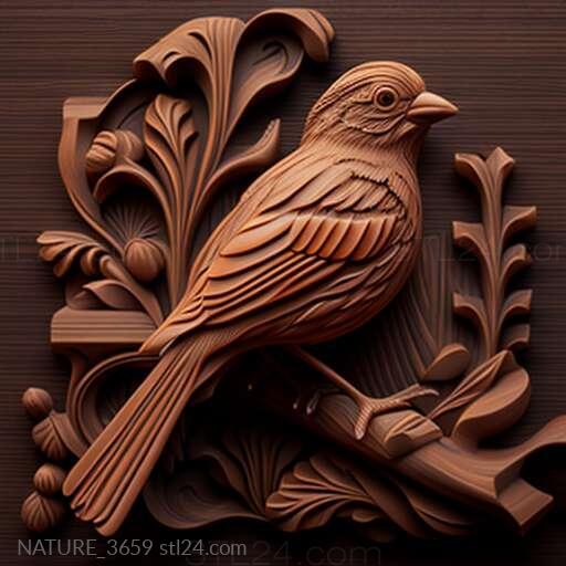 Nature and animals (st sparrow 3, NATURE_3659) 3D models for cnc